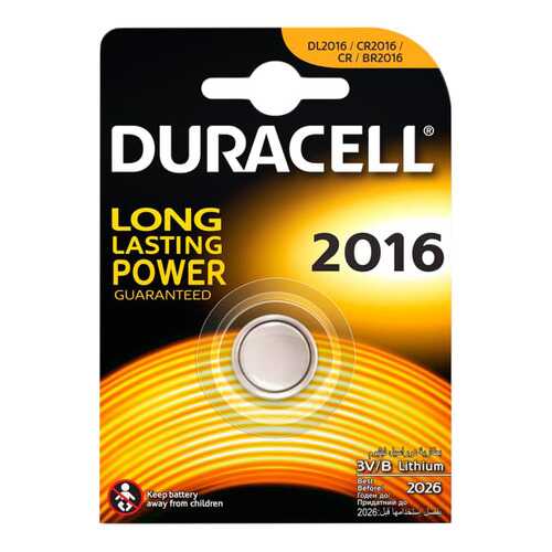 Батарейка Duracell 2016 1 шт в Юлмарт