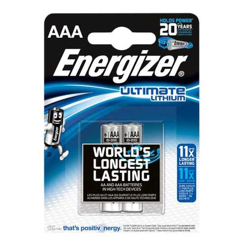 Батарейка Energizer Ultimate lithium AAA FSB2 2 шт в Юлмарт