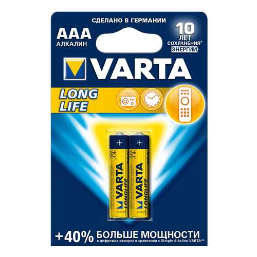 Батарейка VARTA LONGLIFE 4106 2 шт в Юлмарт