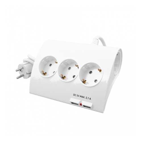 Удлинитель СТАРТ S5x1-ZDV2USB, 3 розетки, 1 м, White в Юлмарт