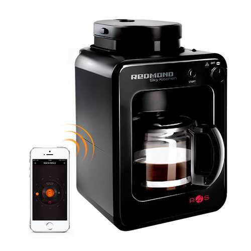 Умная кофеварка со встроенной кофемолкой Redmond SkyCoffee M1505S-E Black в Юлмарт