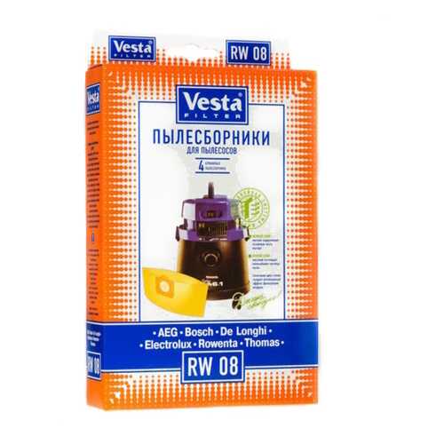 Пылесборник Vesta filter RW 08 4шт в Юлмарт