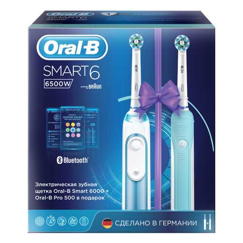 Электрическая зубная щетка Braun Oral-B 6500 W (D700.525.5XP) в Юлмарт